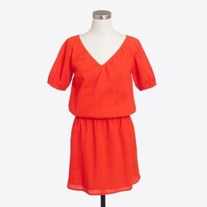 RED / CORAL! EUC J.Crew Women's "Whisper Gauze Siesta Dress", size small